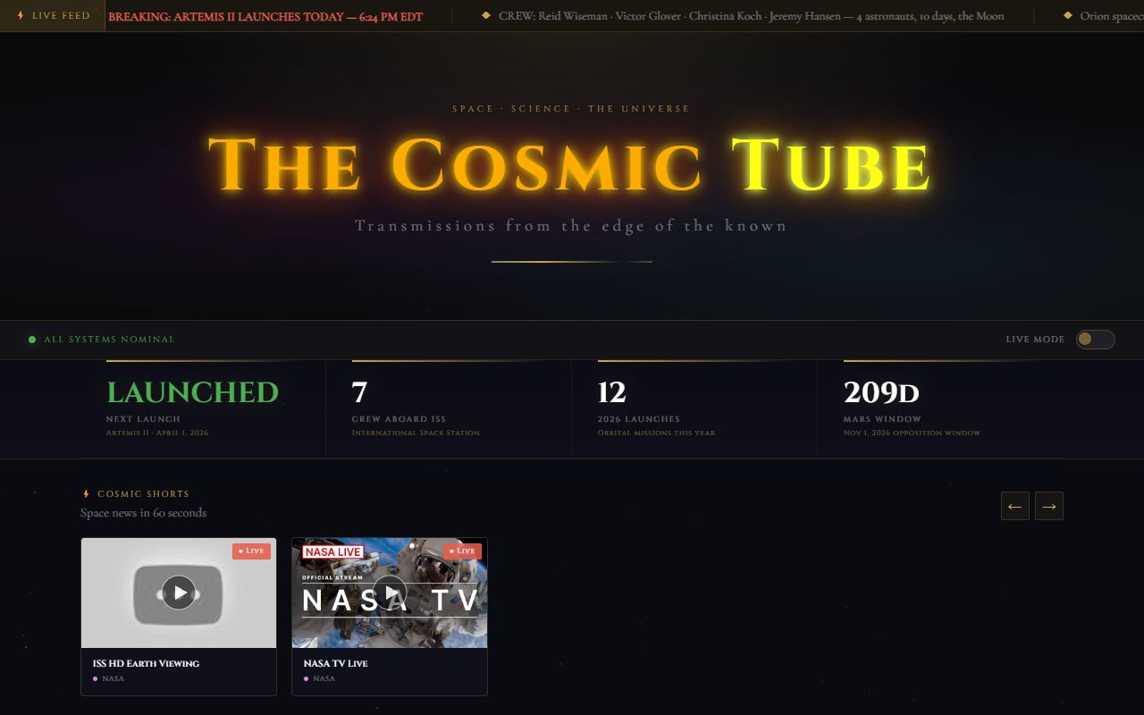 The Cosmic Tube